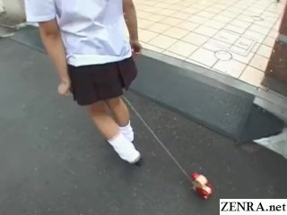 Bizarre JAV enema walk of shame for schoolgirl Subtitles