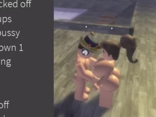 Roblox Porn: Horny guy fucks a thick ass bitch